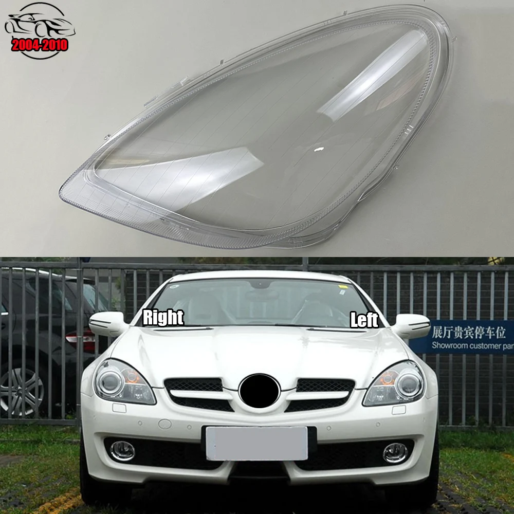 For Mercedes-Benz SLK-Class W171 SLK280 300 350 2004-2010 Headlamp Cover Transparent Lampshade Headlight Shell Lens Plexiglass