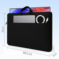 Waterproof Laptop Sleeve 24 inch for UPERFECT Portable Monitor UMAX 24 23 22 Touchscreen Computer Cover Bag with Large Side Pock