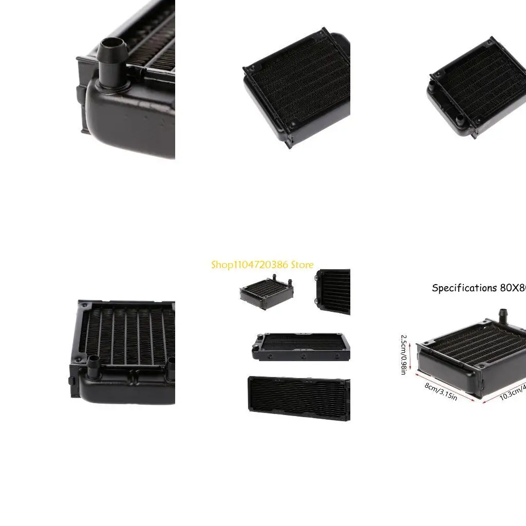 

K0EA Aluminum Computer Radiator 80mm Water Cooling Cooler For CPU GPU VGA Heatsink Heat Sink 8 Tube