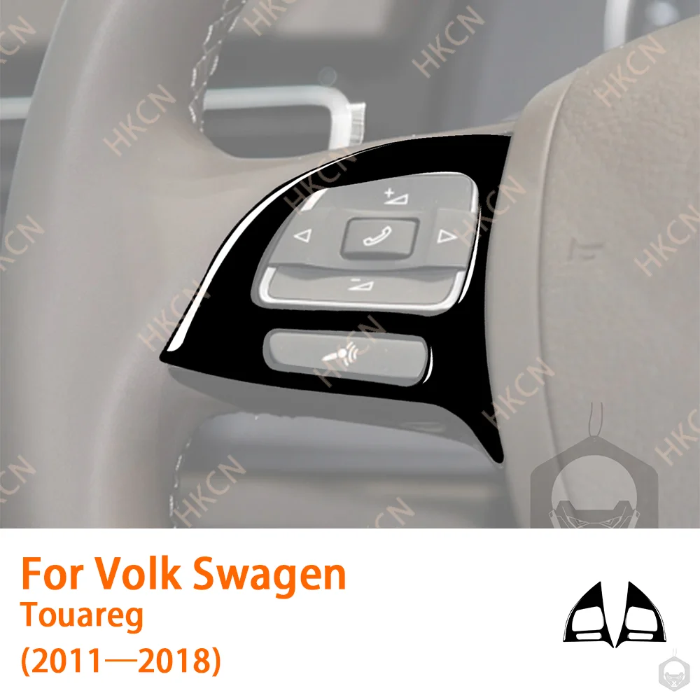 

For VW Touareg 7P MK2 2011 2012 2013 2014 2015 2016 2017 2018 Steering Wheel Button Panel Decal Car Interior Accessories Sticker