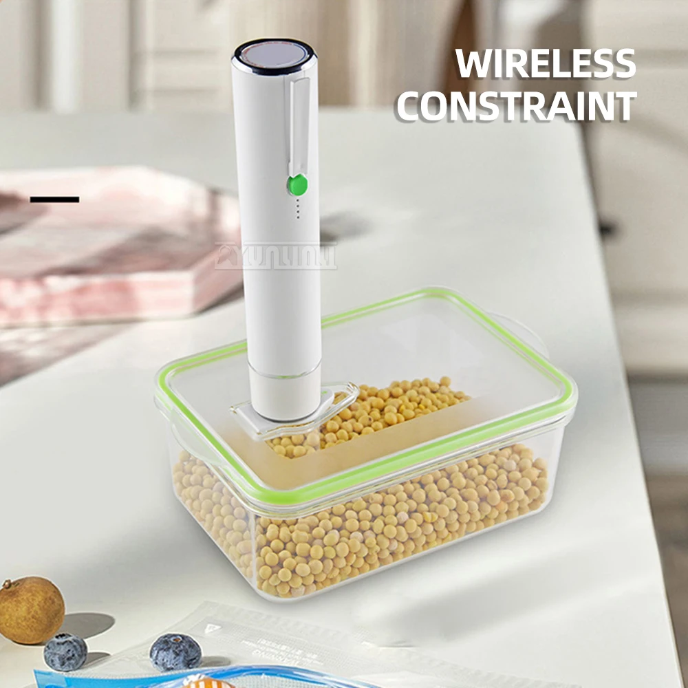 آلة تغليف الفراغ المحمولة الصغيرة المحمولة USB التلقائي الغذاء فراغ السدادة لتخزين المواد الغذائية والحفاظ عليها