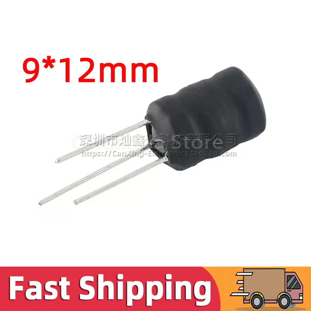 5pcs Boost Inductor Booster Step Up Inductance Choke Filter for Alarm Buzzer Humidifier atomizer 3 Pin Ferrite Coil I Shape Core