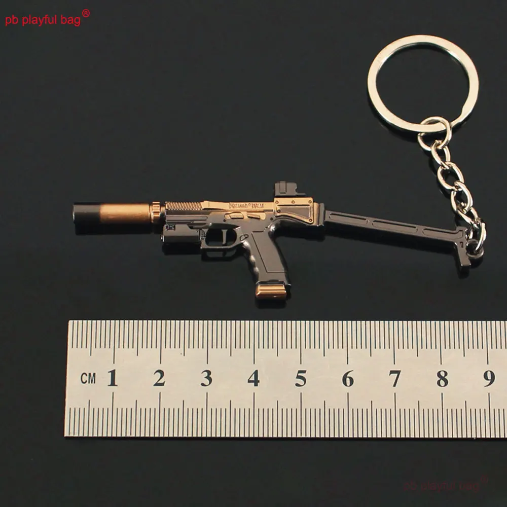مصغرة USM-AI مسدس نموذج 9 سنتيمتر سبيكة بندقية المفاتيح قلادة تحصيل حلية عمل أرقام الاطفال اللعب هدايا عيد ZG417
