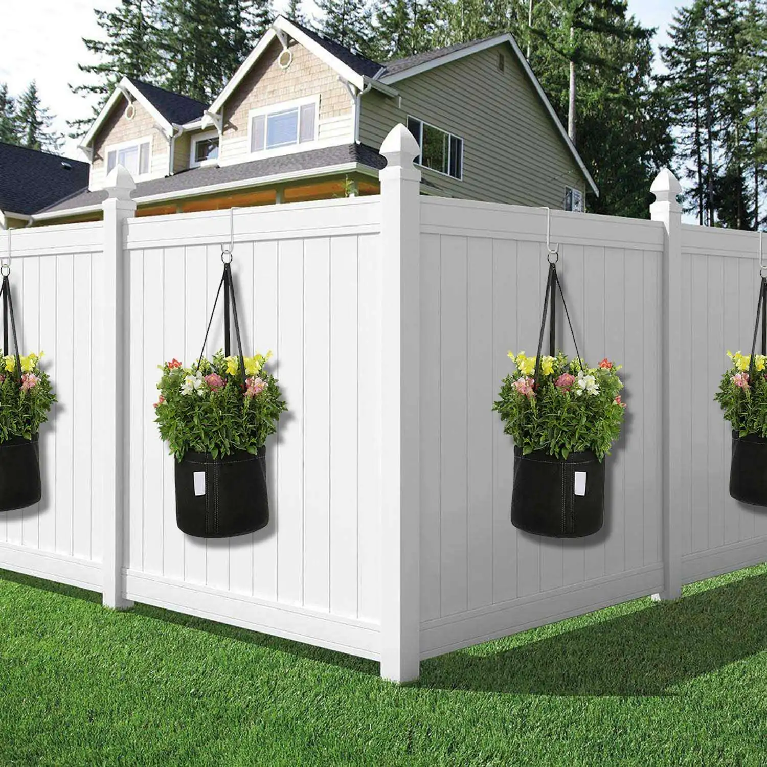 6Pcs 크리 에이 티브 단철 꽃 냄비 후크 꽃 스탠드 장식 벽 교수형 바구니 브래킷 발코니 정원-BAAQ