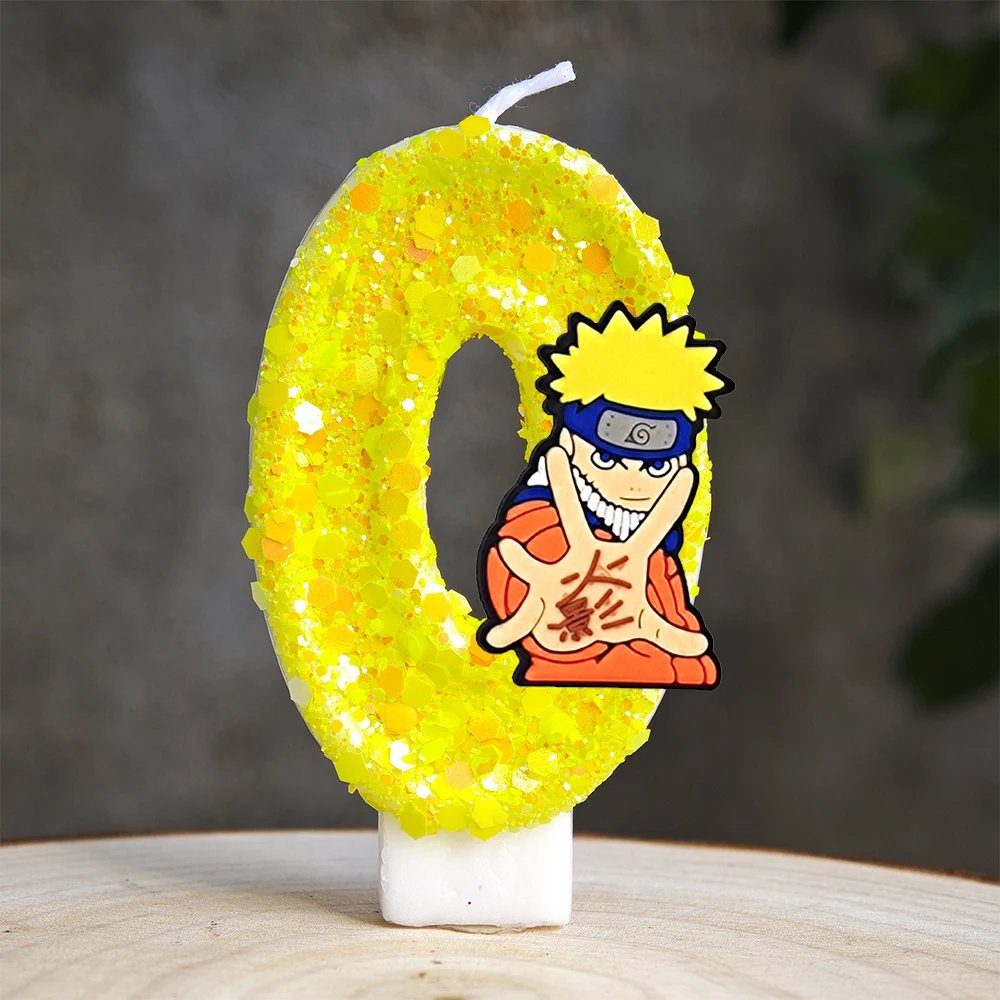 Naruto-Themen-Kuchenkerzen Anime Geburtstagstorten-Dekorationskerzen Party-Dekorationen Zubehör – Detail 1