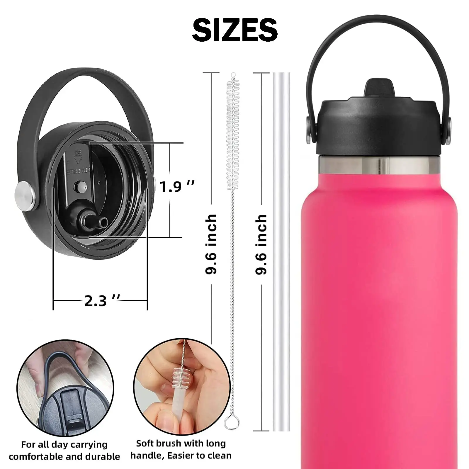 32 oz hydro flask straw lid rain Hydro Flask 32 oz Wide Mouth With Flex Straw Cap main image 1