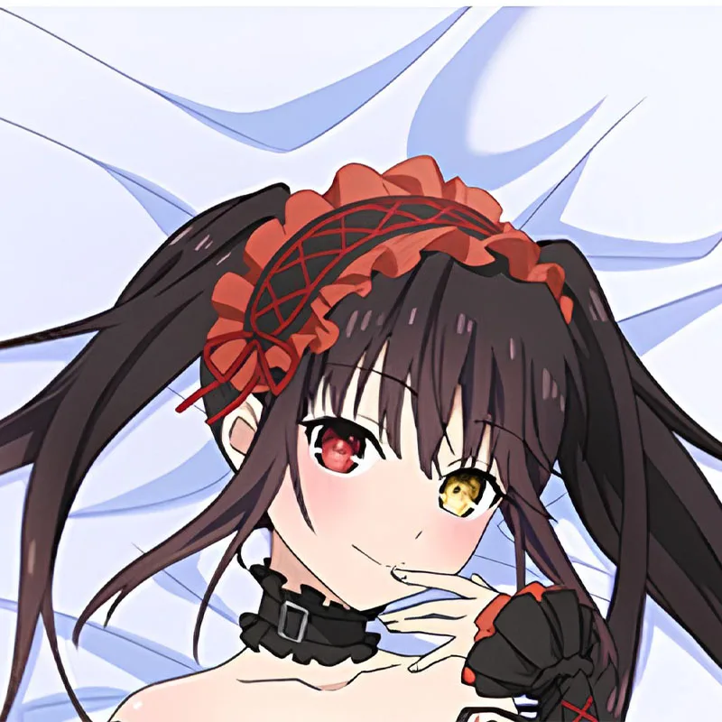 Anime Dakimakura Pillow Cover Kurumi Tokisaki Double Sided Print Pillow Case 120cm-180cm Custom Cartoon Character DIY Home Decor
