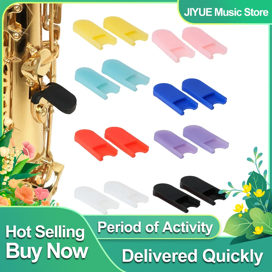 IRIN 2 Pcs Saxophone Finger Rest Cover With Saddle Color Silicone Thumb Rest For Saxophone Professional Universal Accessories