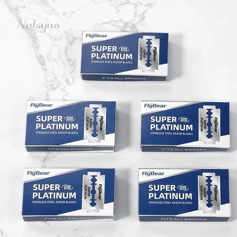 Hairdressing Barber Stainless Steel Razor Blade Old Fashioned Manual Double Sided Shaving Razor Tool