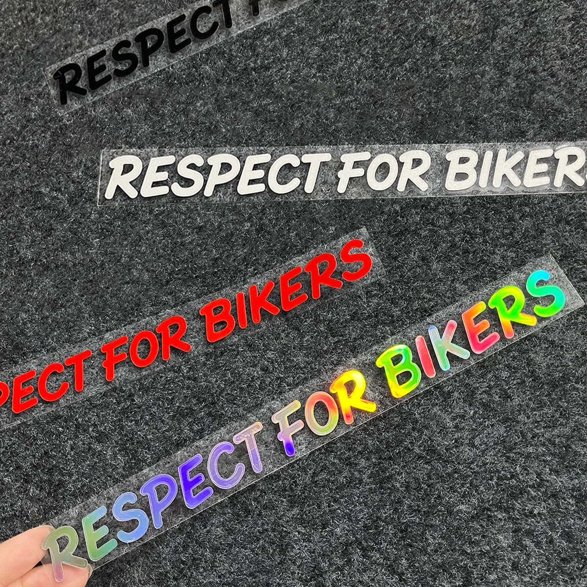 

1 шт. 2D плоская наклейка на мотоцикл с надписью "RESPECT FOR BIKERS", водонепроницаемая виниловая наклейка, идеально подходит для шлема, скутера и декора кузова автомобиля.