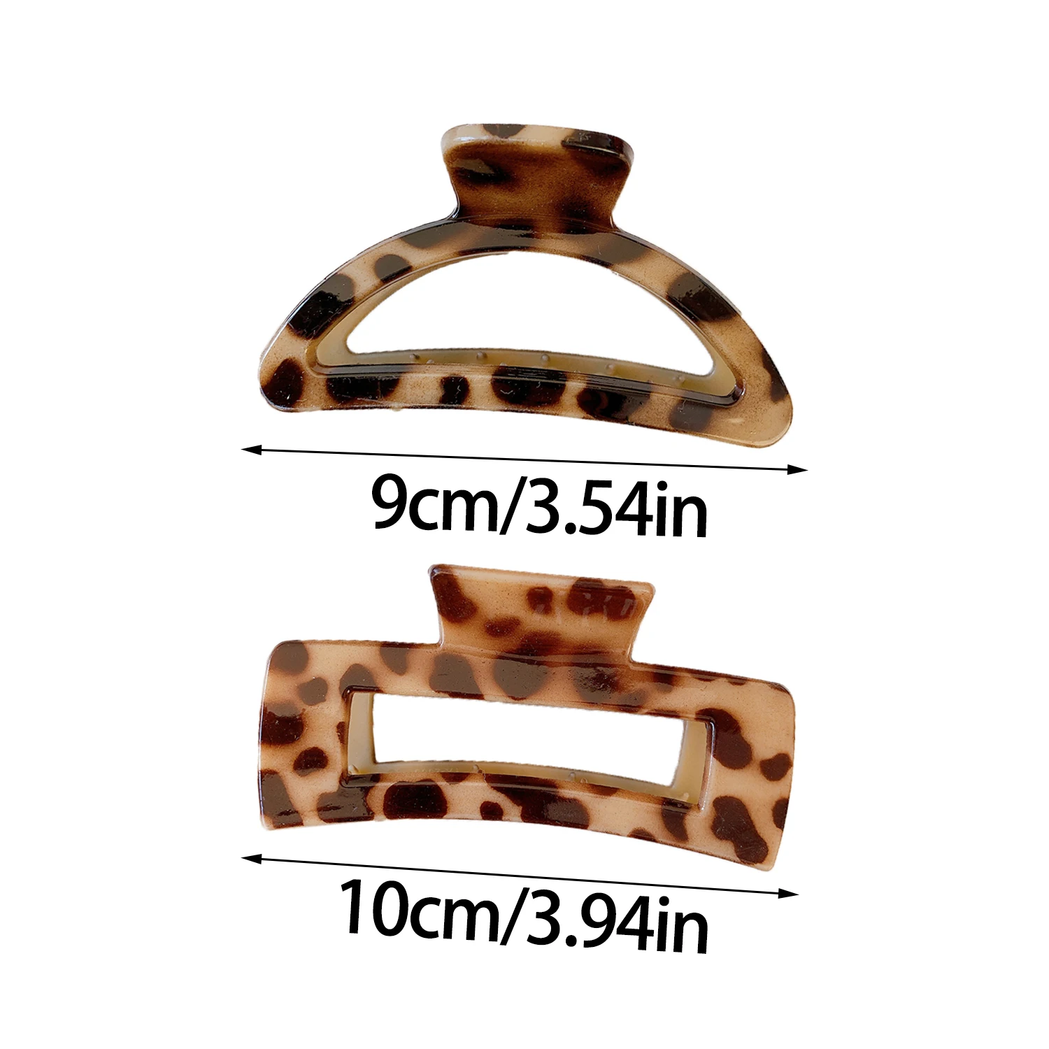 1 Pc New Fashion Elegant Leopard Hair Clip Hairpin Barrettes For Women Girl Rectangle Semi-circular Shape Geometric Accessories