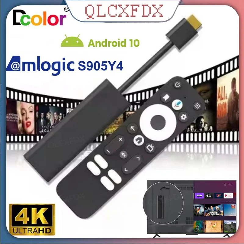 جهاز استقبال للتليفزيون الذكي S905Y4 جهاز فك التشفير لاسلكي واي فاي أندرويد 10.0 مشغل الوسائط HDR استقبال التلفزيون الإنترنت HDTV 4K دعم 2.4G & 5G