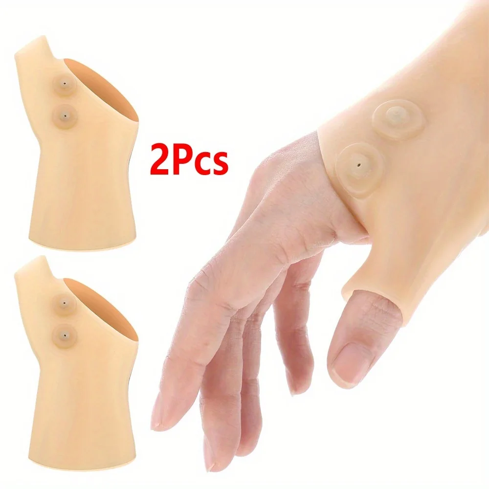 1 Paar Handgelenk- und Daumenstütze, Magnetfeldtherapie-Silikongel-Handschuhschutz für Karpaltunnel, Handsehnenentzündung, Tippen