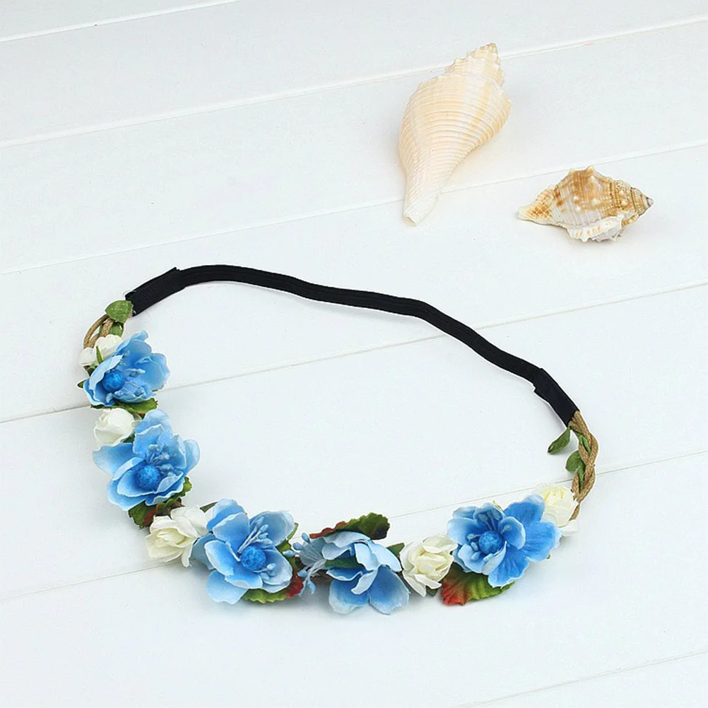 

7Pcs Floral Headb Elegant Hair Accessory Lightweight Comfortable Weddings Party Prom Celebrations Bohemia Wreath Seaside