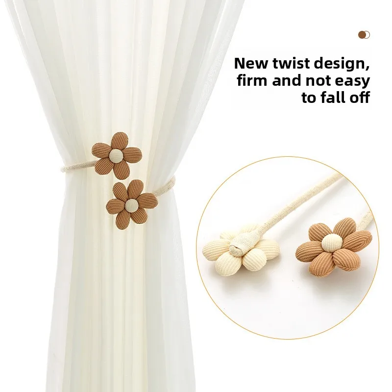 

Минималистичные новые двойные подвязки для штор в виде цветка - современные ремни-фиксаторы для окон - простые декоративные пряжки для штор