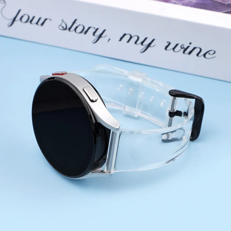 Transparent Silicone Watchband For Samsung Huawei Smart WATCH Wrist Strap Bracelet 20mm 22mm Universal Wrist Band Accessories