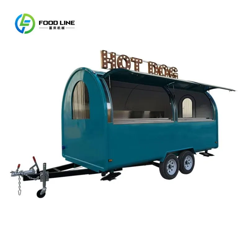 Customized Circular Mobile Food Truck/Trailer - New Design for Food & Drink Sales, Commercial Grade Catering Vehicle