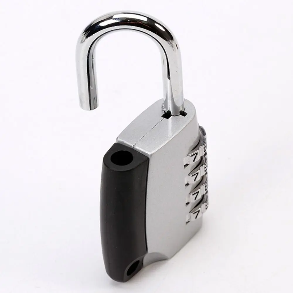 Security Combination Lock 4 Dial Digit Backpack Zipper Lock Dormitory Cabinet  Lock Luggage Padlock Password Lock