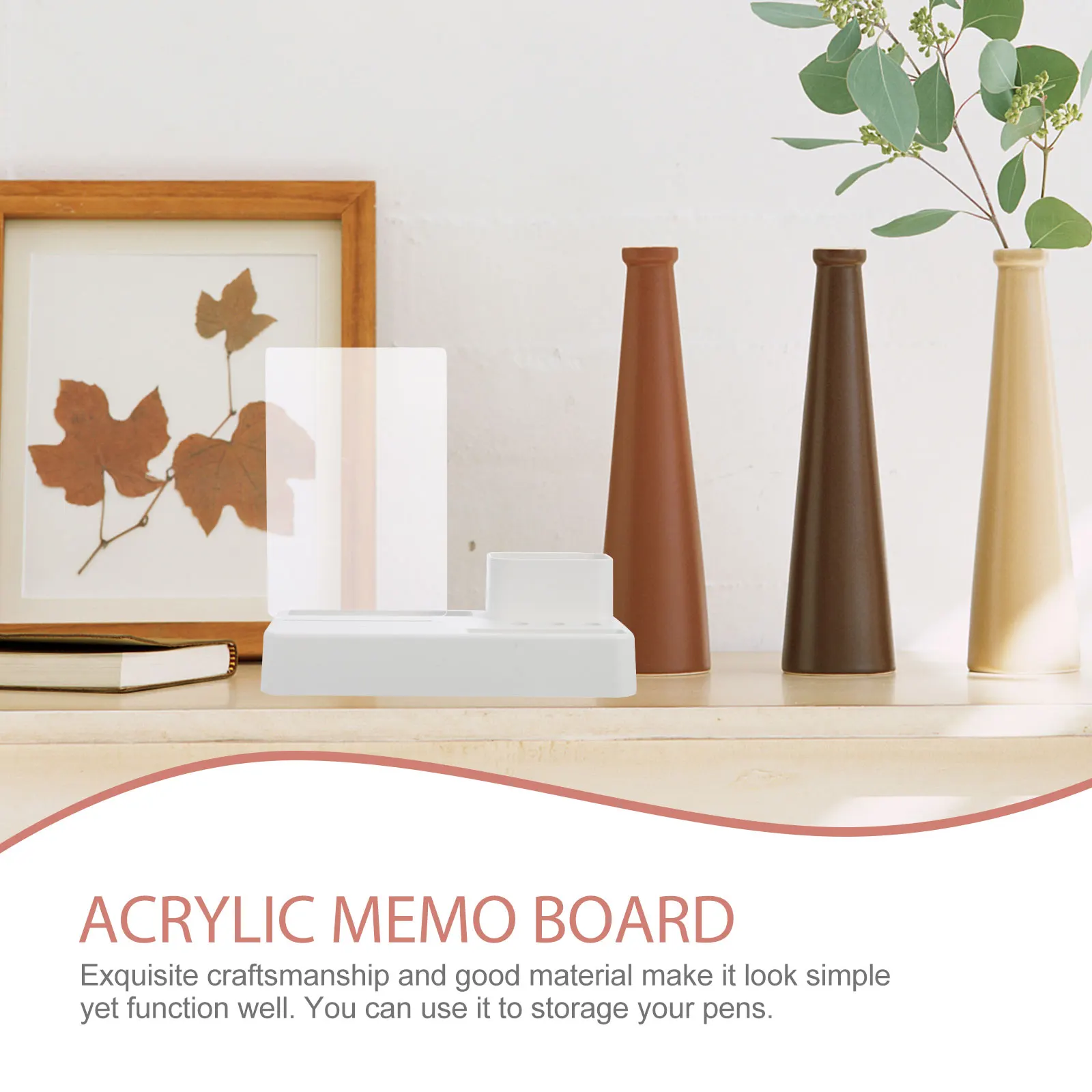 Placa de memorando acrílica apagável a seco reutilizável mini nota suporte base mesa quadro branco mesa escritório escola escrita armazenamento 4x6 polegadas