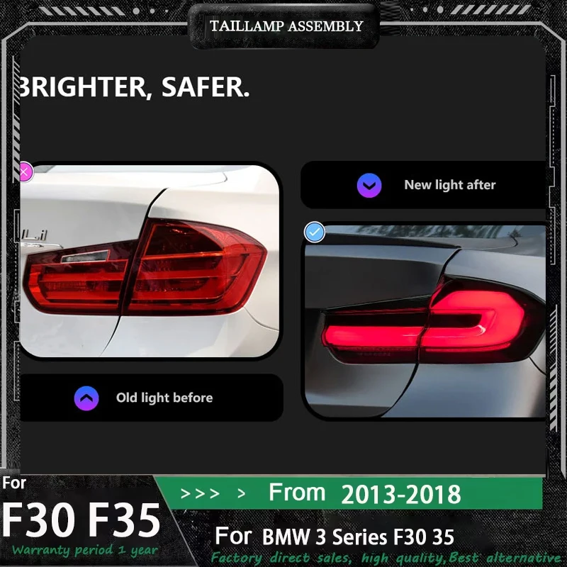 Luci auto per BMW F30 Fanale posteriore a LED 2013-2018 F35 F80 Lampada posteriore 3D 318i 320i 325i 330i 335i Segnale DRL Accessori auto
