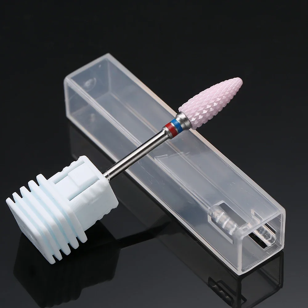 Per trapano elettrico Strumenti per nail art Accessori Punta per trapano per unghie in ceramica Rotary per cuticole Burr Gel Remover Lime Mulini 1 pz