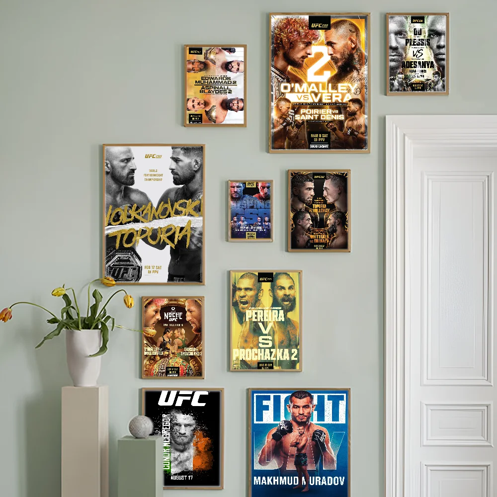 U-Ultimate Fighting Championship UFC Movie Sticky Posters Vintage Room Home Bar Cafe Decor Room Wall Decor