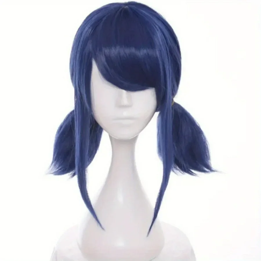 

Anime Cosplay Wigs Ladybug Blue Ponytails Straight Cosplay Wig Halloween Lovely Party Props Synthetic Hair For Anime Cosplay