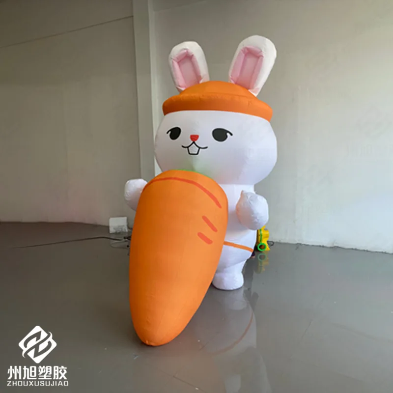 Inflatable radishes, rabbits, with blowers, outdoor square and shopping mall event decoration and promotion