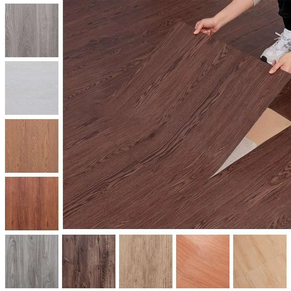 مقاومة للاهتراء ذاتية اللصق الخشب الحبوب الطابق ملصق سميكة مقاوم للماء SXP ذاتية اللصق الطابق ملصق عدم الانزلاق 30 سنتيمتر X 30 سنتيمتر