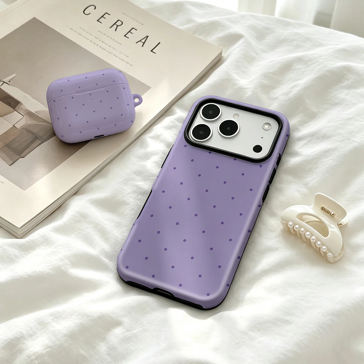 Airpod Case Cover - 2 in 1 Pink Purple Stripes