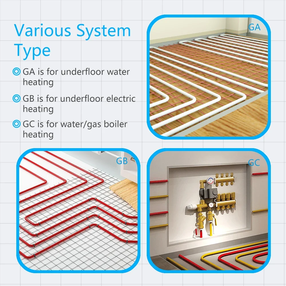 Tuya WIFI Warm Floor Thermostat for Electric/Water/Gas Boiler Heating Temperature Controller and WiFi Switch USB Socket Combo