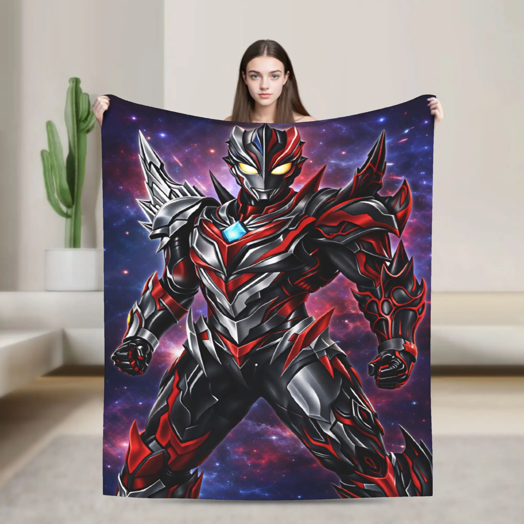 2026 New Ultraman Zero Blankets  Soft Warm Street Trend Plush Throw Blanket For Home Decor Picnic Flannel Bedspread Bed Cover