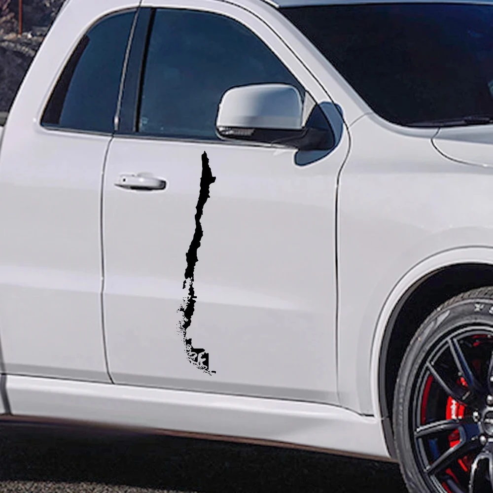 Car Chile Map Styling Stickers Truck Vinyl Cover Pickup Decor Decal For Ford F150 Ranger Maxus T60 Chevrolet Silverado Toyota