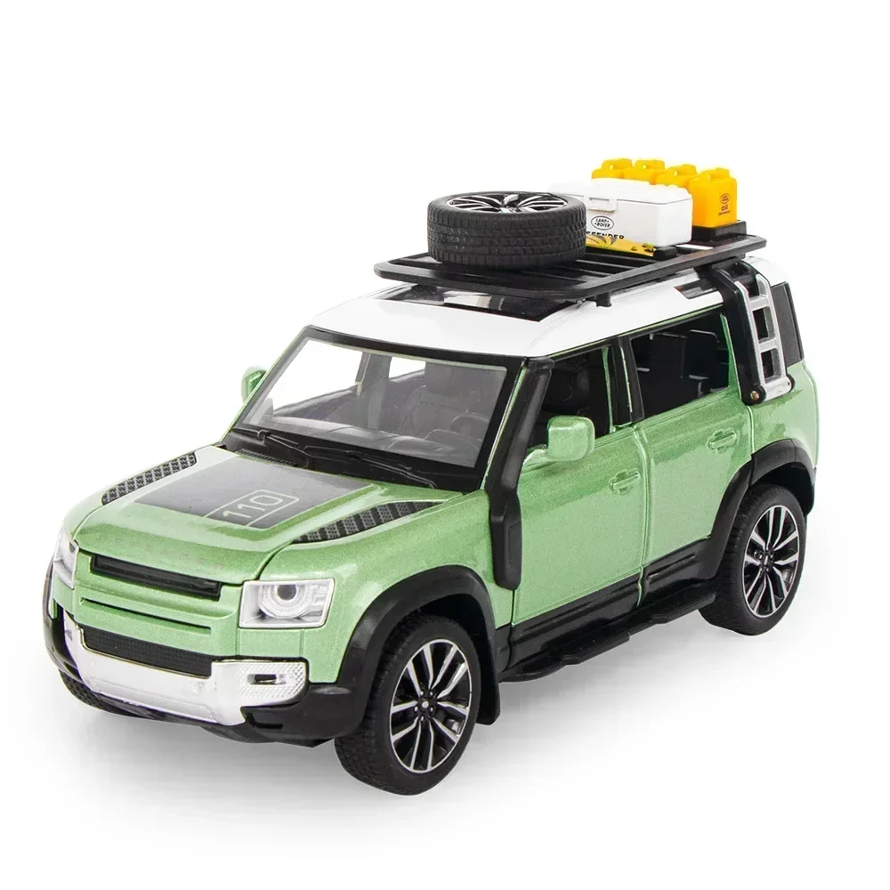 Land Defender Rover Maßstab 1:32 Stadt ORV Zurückziehen Fahrzeug Metall Modell Mit Licht Sound Diecast Auto Legierung Spielzeug Für Geschenke puppe