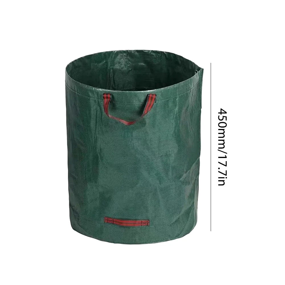 Bolsa de almacenamiento de hojas portátil, contenedor de almacenamiento de basura reutilizable de gran capacidad, bolsa tejida de PP impermeable, 100/200/300/400/500L
