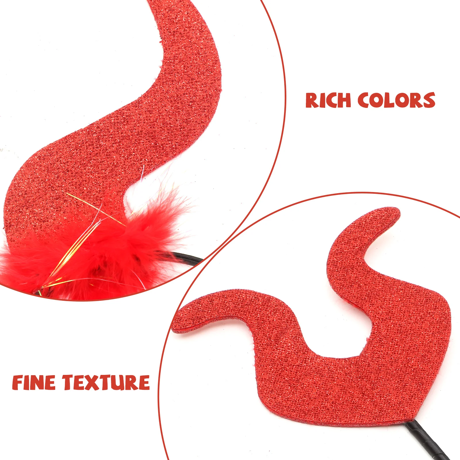 

1Set Costume Horn Headband Wing Stick Halloween Cosplay Party Accessory Set Cosplay Supplies Halloween Decoration