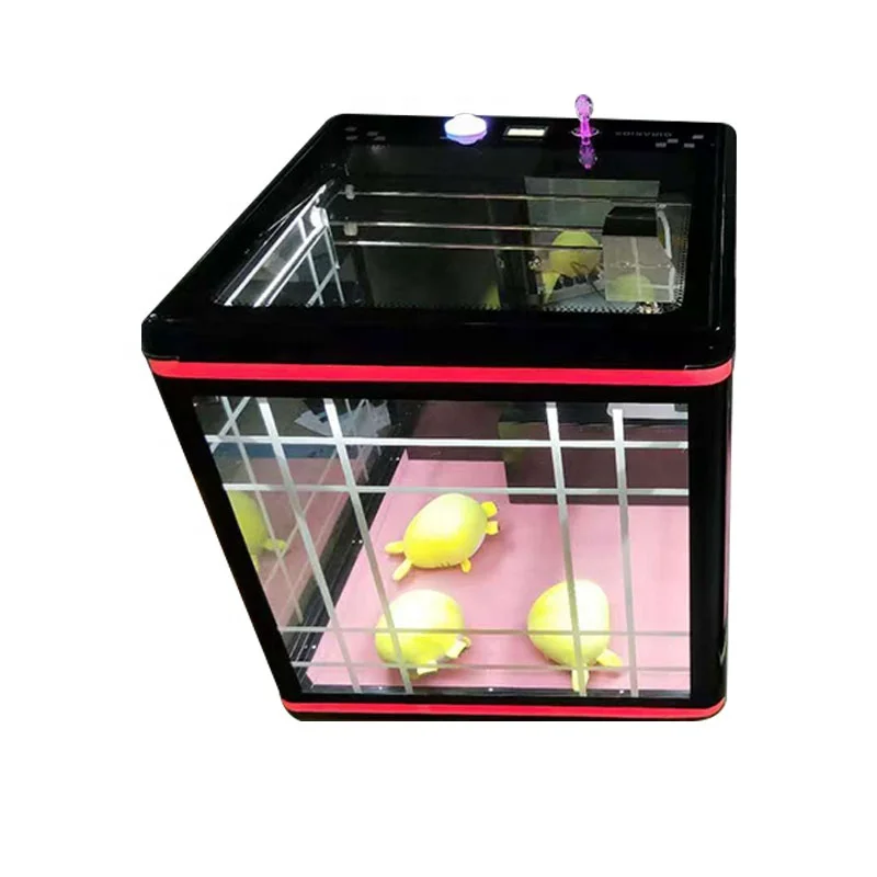 Price Hot Trend Coin Operated Led Claw Machine Cube Toy Mini Doll Rubiks Crane Claw Machine Cube