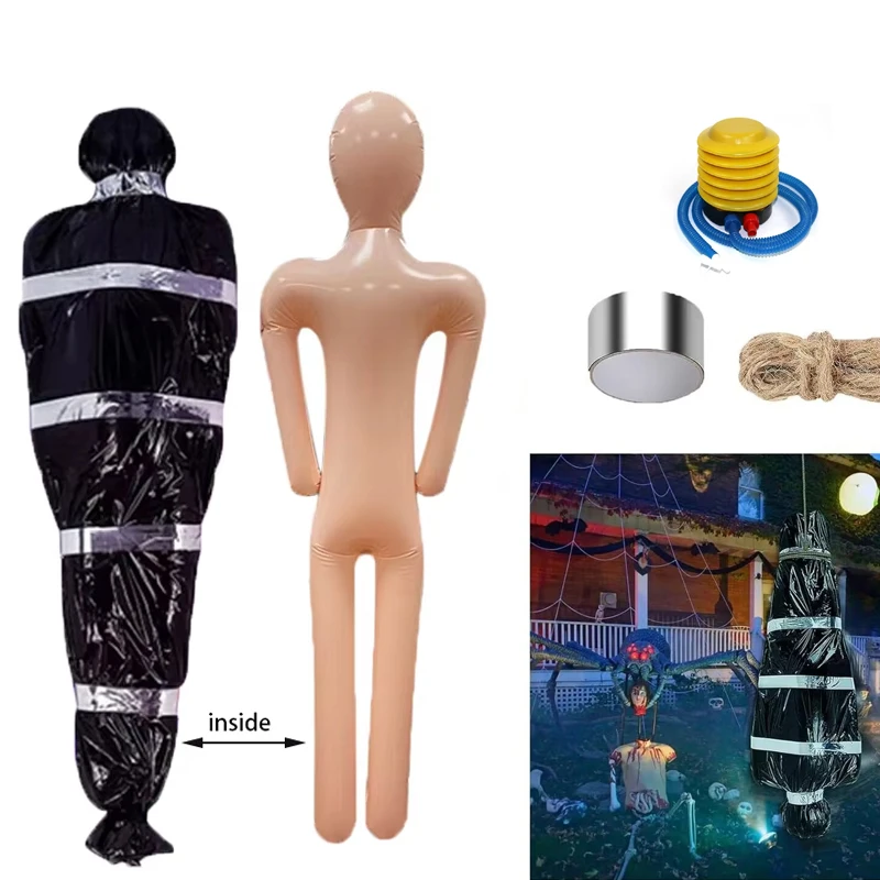 

Hanging Corpse Prop Set, Halloween Decorations, Haunted House Decorations, Outdoor Halloween Props, Realistic Fake Body Set