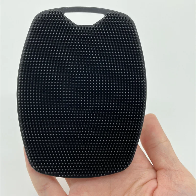 

Exfoliating Silicone Brush Cleanser No Slip Handle Body Scrubber Cleans and Massages Skin Bathroom Accessories Bath Brush