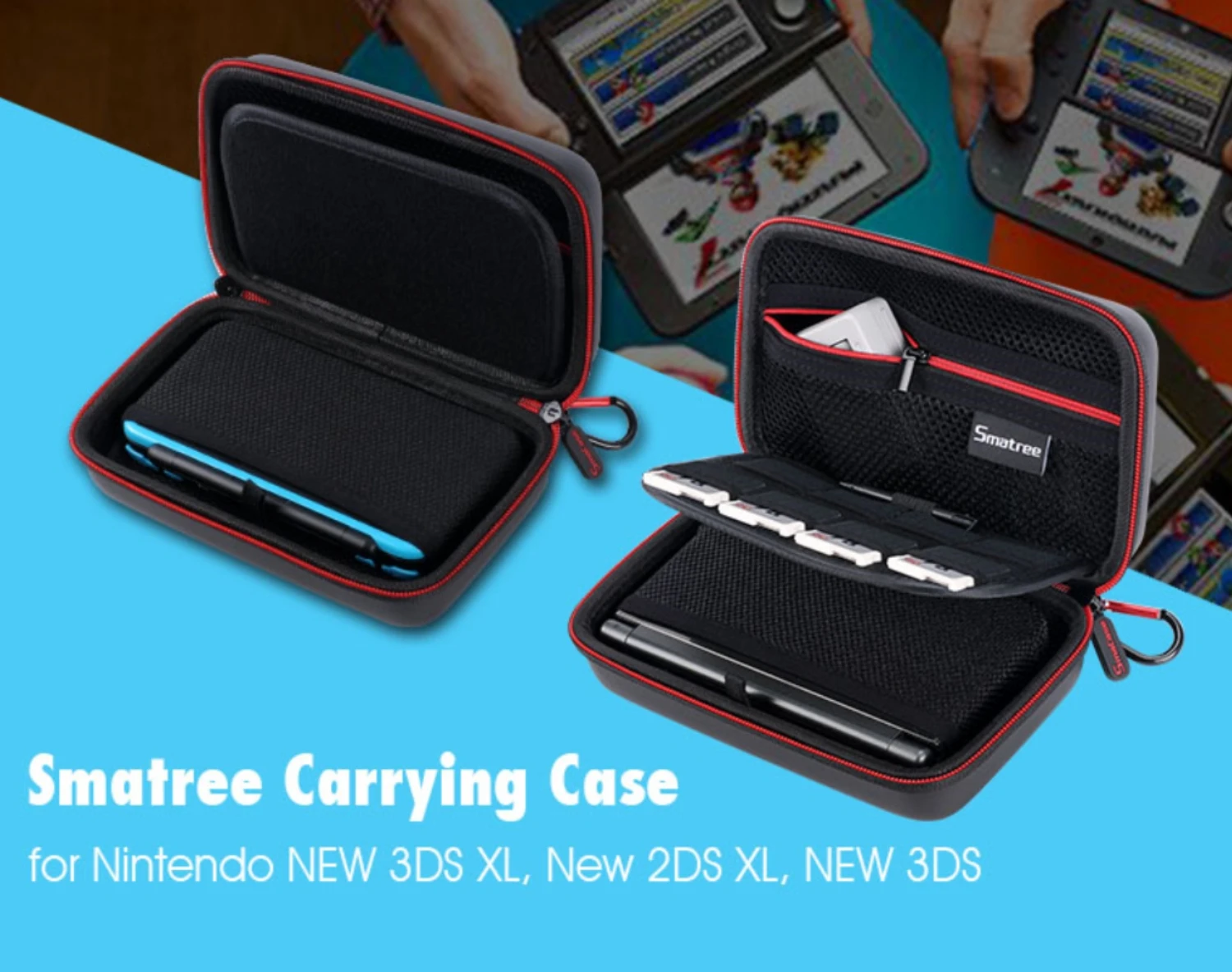 

Carrying Case for New Nintendo 3DS XL/New 2DS XL, Hard Protective Shell Travel Case for Nintendo New 3DS/New 3DS XL Game Console