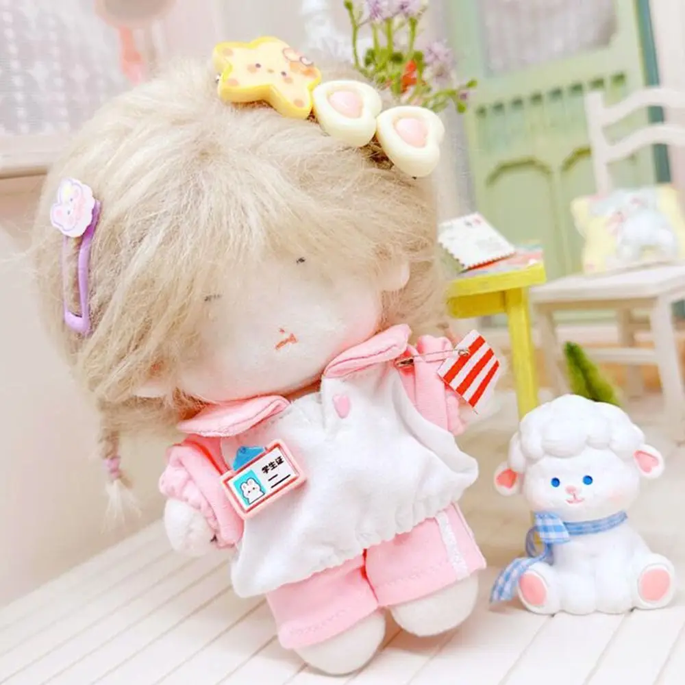 10CM Doll Clothes Cute Bodysuit Pajamas Soft Tops Hoodies Pants Suit For Idol Dolls Accessories Cosplay Prop Crawling Suit Toys