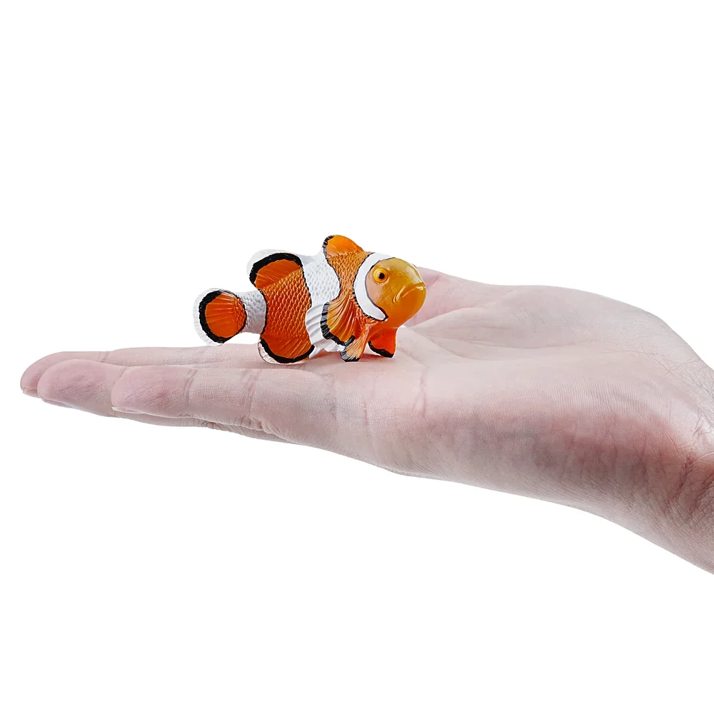 Toymany Simulation Clownfish Ocean Animal Model Toy Mini Figures Dolls Action Figurines Toys Children Gift Cake Decoration