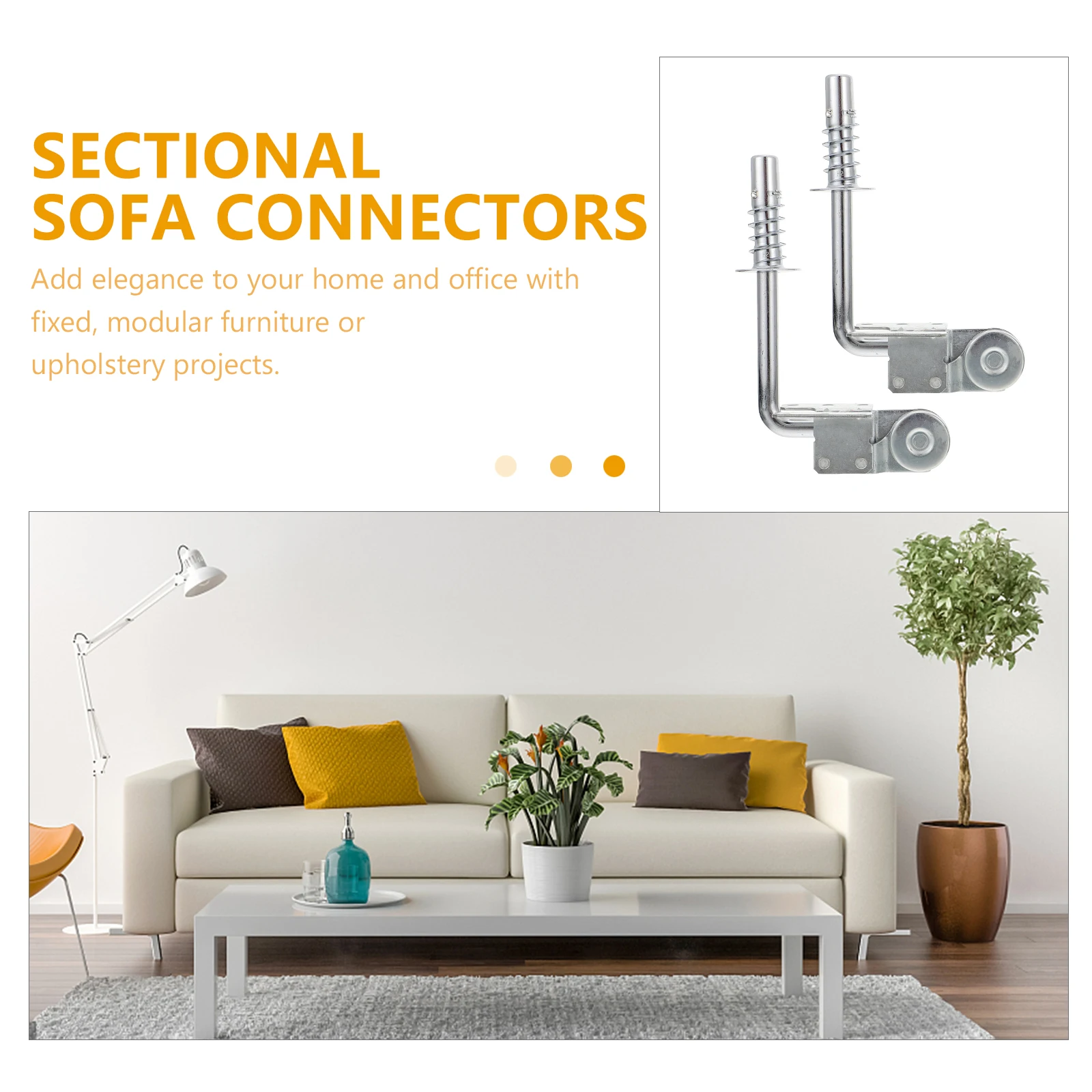 

2Pcs Sofa Accessories Headrest Adjusters 13.5 Double Ears Lifting Connector Furniture Hardware Reusable Iron Material