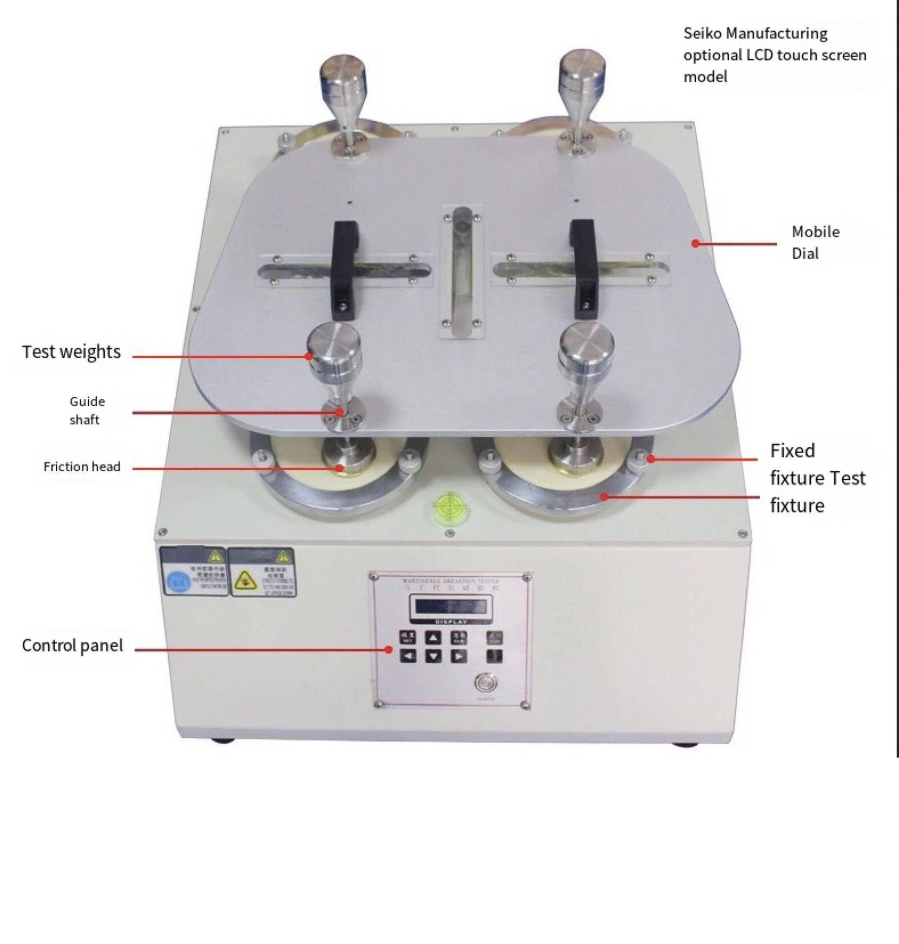 4 6 8 Heads Fabric Wear and Pilling Testing Machine Martindale Abrasion and Pilling Tester