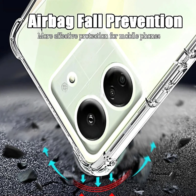 Transparente Handyhülle für Redmi 13C 12c 10C 9C Klare weiche Silikonhülle für Xiaomi Redmi 12 4G 5G Shell 13 12 10 C A 9 C – Detail 3