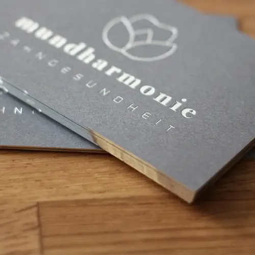 

200 PCS Gray Business Card Customized Design Letterpress Foil Printing Ultra Thick Embossed High Grade