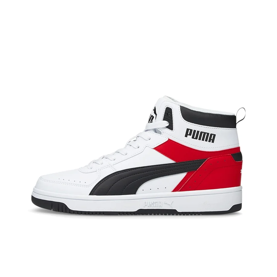 PUMA Rebound Joy Basketball Shoes Unisex High Top Black/Red/White 374765-09