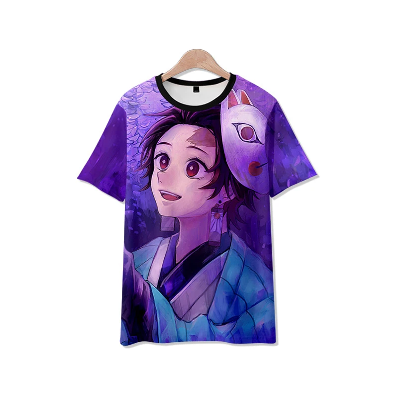 

Demon Slayer Kimetsu No Yaiba T Shirt Fashion Cosplay 3D Short Sleeve Summer Adult Kids Tee Casual Harajuku O-neck T Shirt Tops