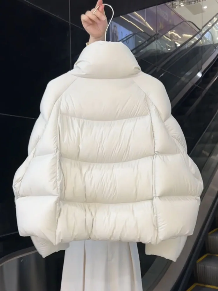 Unique ort blanc vers le bas Jaet femmes hiver 2025 nouveau coréen Sle petite taille pain manteau Thi vêtements d'extérieur coréen Sle