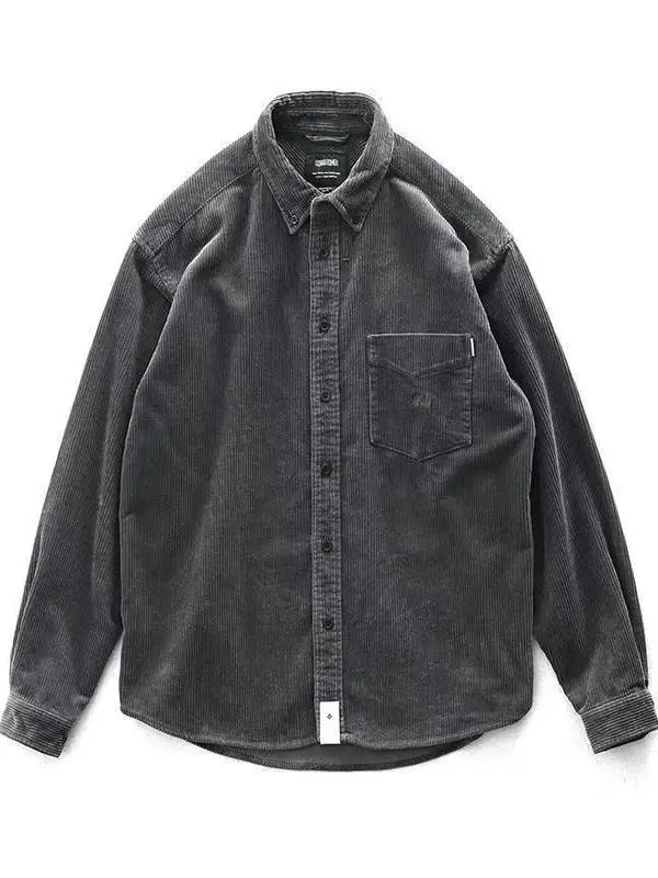 

Мужская вельветовая куртка в стиле ретро, свободного кроя, повседневная, для весны и осени, рабочая одежда, молодежный тренд, приталенный силуэт